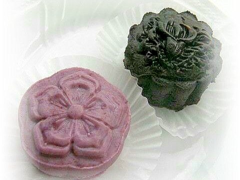 チーズケーキ風♪誕生花deハロウィンカラーの米月餅